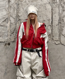 ROARINGRAD（ロアリングラド）の「W.26 クロップトラックジャケット レッド（ナイロンジャケット）」