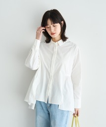 YECCA VECCA | ペプラムギャザーシャツ(シャツ/ブラウス)