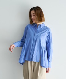 YECCA VECCA（イェッカヴェッカ）の「ペプラムギャザーシャツ（シャツ/ブラウス）」