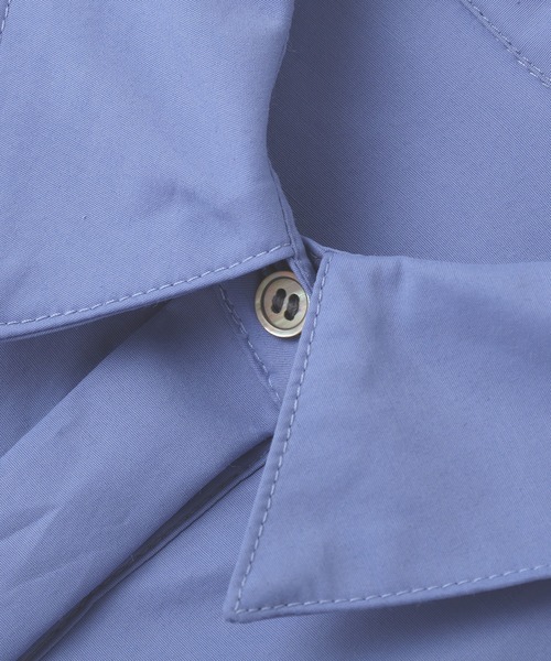 YECCA VECCA（イェッカヴェッカ）の「ペプラムギャザーシャツ（シャツ/ブラウス・レディース・ネイビー/ブルー/オフホワイト・FREE）」の7枚目の写真