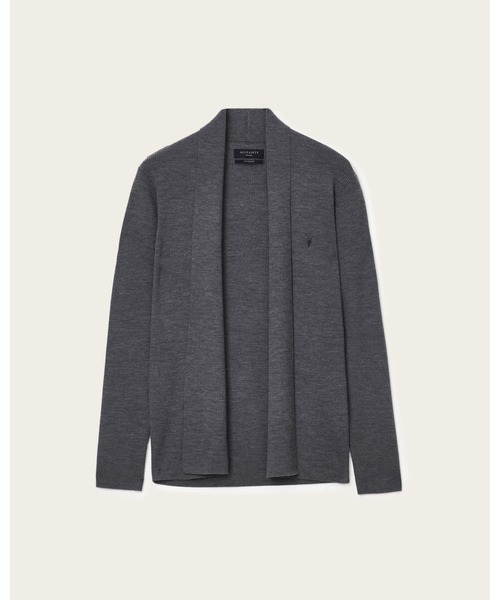 ALLSAINTS（オールセインツ）の「MODE MERINO RAMSKULL OPEN CARDIGAN | モード メリノ ラムスカル オープン カーディガン（カーディガン/ボレロ・メンズ・グレー系その他・S/M/L/XL）」の6枚目の写真