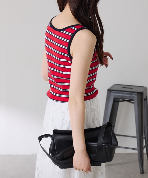 COLLAGE GALLARDAGALANTE(コラージュガリャルダガランテ)の「リブタンク(タンクトップ・レディース・レッド/ブラック/ホワイト・FREE)」の22枚目の写真