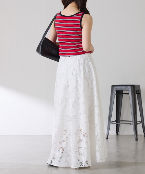 COLLAGE GALLARDAGALANTE(コラージュガリャルダガランテ)の「リブタンク(タンクトップ・レディース・レッド/ブラック/ホワイト・FREE)」の13枚目の写真