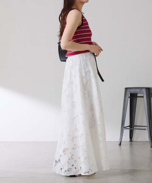 COLLAGE GALLARDAGALANTE(コラージュガリャルダガランテ)の「リブタンク(タンクトップ・レディース・レッド/ブラック/ホワイト・FREE)」の14枚目の写真