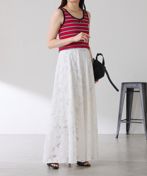 COLLAGE GALLARDAGALANTE(コラージュガリャルダガランテ)の「リブタンク(タンクトップ・レディース・レッド/ブラック/ホワイト・FREE)」の15枚目の写真