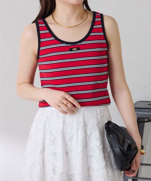 COLLAGE GALLARDAGALANTE(コラージュガリャルダガランテ)の「リブタンク(タンクトップ・レディース・レッド/ブラック/ホワイト・FREE)」の18枚目の写真