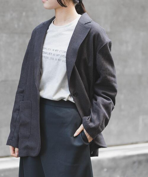 FORK&SPOON(フォークアンドスプーン)の「FORK&SPOON ヘンプブレンドテーラードジャケット(その他アウター・レディース・ベージュ系その他/グレー系その他・1)」の6枚目の写真