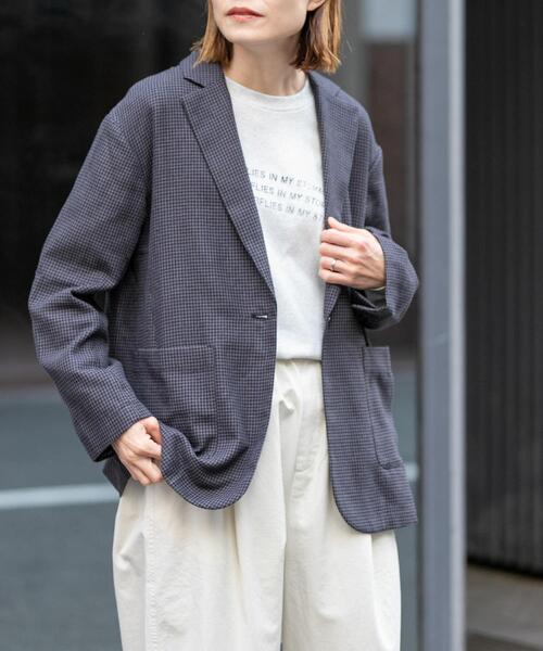 FORK&SPOON(フォークアンドスプーン)の「FORK&SPOON ヘンプブレンドテーラードジャケット(その他アウター・レディース・ベージュ系その他/グレー系その他・1)」の10枚目の写真