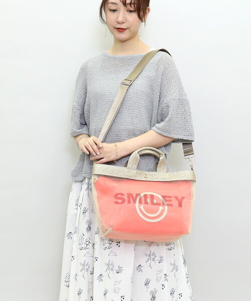 COOCO(クーコ)の「SMILEY inbag付マルチWAYメッシュトートバッグ/A4対応(トートバッグ・レディース・ブラック/ゴールド/シルバー・FREE)」の3枚目の写真