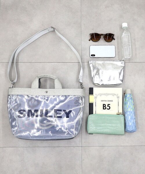 COOCO(クーコ)の「SMILEY inbag付マルチWAYメッシュトートバッグ/A4対応(トートバッグ・レディース・ブラック/ゴールド/シルバー・FREE)」の18枚目の写真