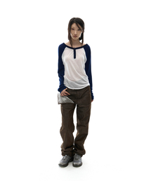 Metal Denim Pants / Brown