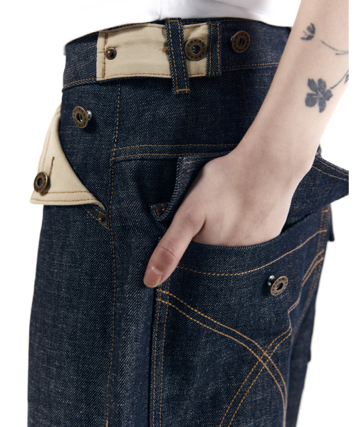 AAKAM（アーカム）の「Bonnie Pocket Denim Pants (Indigo)（デニムパンツ・レディース・その他・2/1）」の4枚目の写真