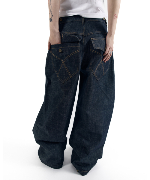 AAKAM（アーカム）の「Bonnie Pocket Denim Pants (Indigo)（デニムパンツ・レディース・その他・2/1）」の5枚目の写真
