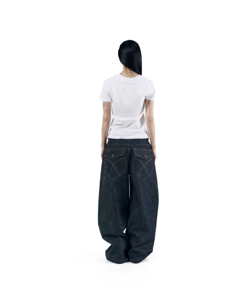 AAKAM（アーカム）の「Bonnie Pocket Denim Pants (Indigo)（デニムパンツ・レディース・その他・2/1）」の10枚目の写真