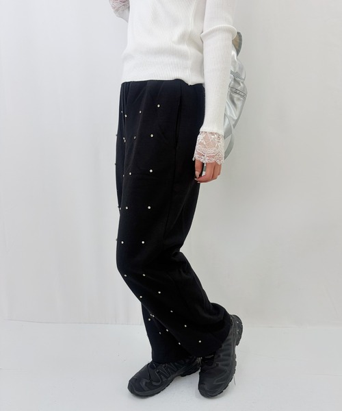 frunco（フランコ）の「【ZOZOTOWN限定】ビジュースウェットパンツ（スウェットパンツ・レディース・ブラック/グレー・FREE）」の9枚目の写真