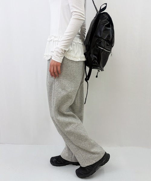 frunco（フランコ）の「【ZOZOTOWN限定】ビジュースウェットパンツ（スウェットパンツ・レディース・ブラック/グレー・FREE）」の6枚目の写真