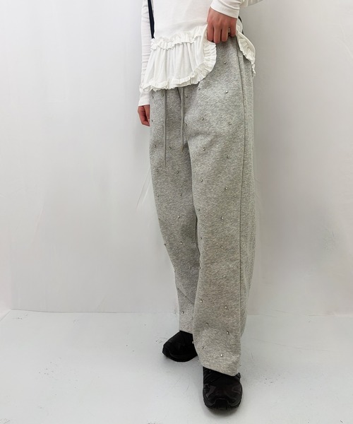 frunco（フランコ）の「【ZOZOTOWN限定】ビジュースウェットパンツ（スウェットパンツ・レディース・ブラック/グレー・FREE）」の5枚目の写真