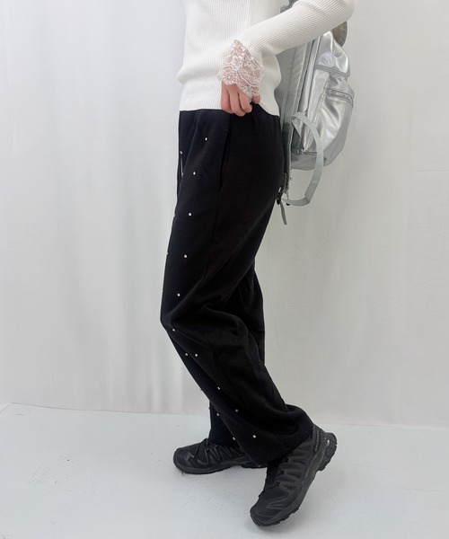 frunco（フランコ）の「【ZOZOTOWN限定】ビジュースウェットパンツ（スウェットパンツ・レディース・ブラック/グレー・FREE）」の10枚目の写真