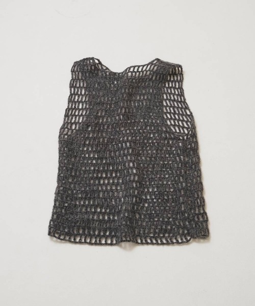 TODAYFUL(トゥデイフル)の「TODAYFUL Mohair Mesh Vest モヘアメッシュベスト/12620503(ベスト・レディース・ミント/チャコールグレー・ONE SIZE)」の8枚目の写真