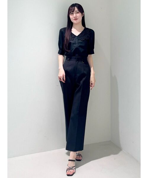 MERCURYDUO(マーキュリーデュオ)の「レース衿パワショルブラウス(シャツ/ブラウス・レディース・ピンク/オフホワイト/ブラック・FREE)」の8枚目の写真