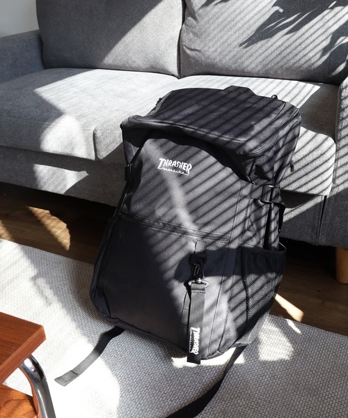 THRASHER(スラッシャー)の「THRASHER SHARPBOX リュック(バックパック/リュック・メンズ・ブラック×ホワイト・FREE)」の2枚目の写真