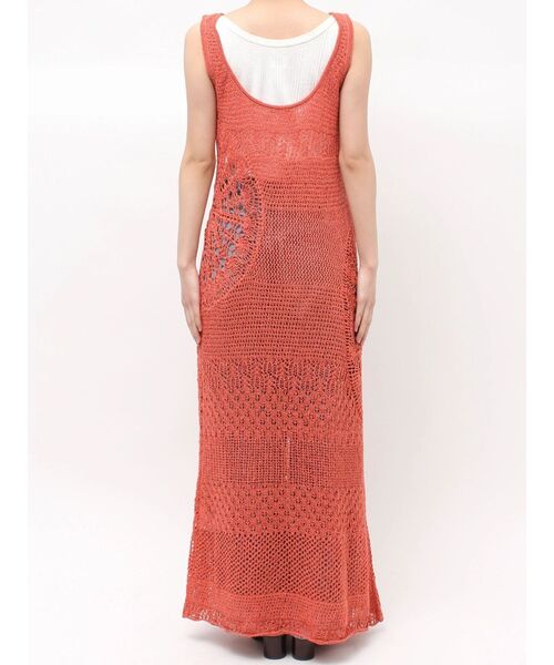 Ungrid(アングリッド)の「透かし編みノースリニットワンピース(ワンピース・レディース・その他1/オレンジ/アイボリー・FREE)」の15枚目の写真