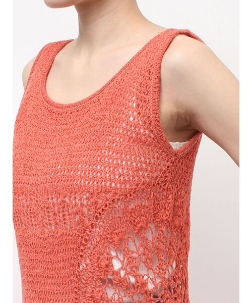 Ungrid(アングリッド)の「透かし編みノースリニットワンピース(ワンピース・レディース・その他1/オレンジ/アイボリー・FREE)」の17枚目の写真