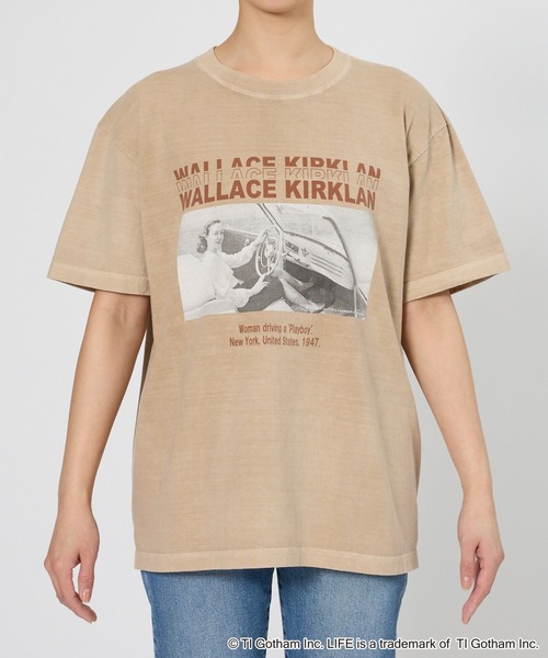 GOOD ROCK SPEED（グッドロックスピード）の「BARNYARDSTORM / LIFE PICTURE COLLECTION / DRIVEフォトT【『ネルソンさん』YouTubeご紹介アイテム】（Tシャツ/カットソー・レディース・チャコールグレー/ベージュ・FREE）」の17枚目の写真