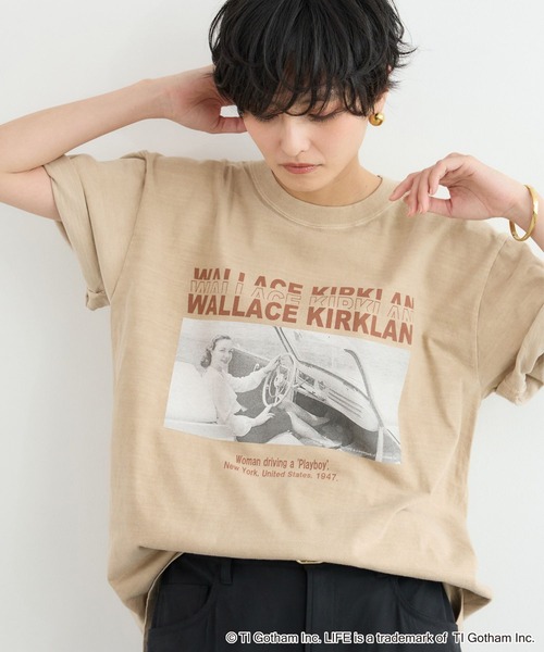 GOOD ROCK SPEED（グッドロックスピード）の「BARNYARDSTORM / LIFE PICTURE COLLECTION / DRIVEフォトT【『ネルソンさん』YouTubeご紹介アイテム】（Tシャツ/カットソー・レディース・チャコールグレー/ベージュ・FREE）」の20枚目の写真