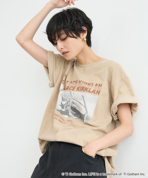 GOOD ROCK SPEED（グッドロックスピード）の「BARNYARDSTORM / LIFE PICTURE COLLECTION / DRIVEフォトT【『ネルソンさん』YouTubeご紹介アイテム】（Tシャツ/カットソー・レディース・チャコールグレー/ベージュ・FREE）」の21枚目の写真
