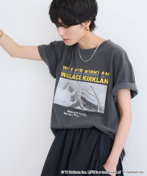 GOOD ROCK SPEED（グッドロックスピード）の「BARNYARDSTORM / LIFE PICTURE COLLECTION / DRIVEフォトT【『ネルソンさん』YouTubeご紹介アイテム】（Tシャツ/カットソー・レディース・チャコールグレー/ベージュ・FREE）」の12枚目の写真