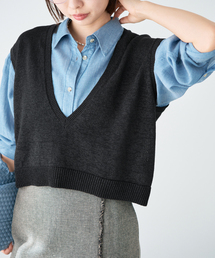 IENA | コットンwashiニットベスト(ベスト)