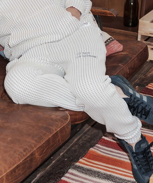 No Rain No Rainbow（ノーレインノーレインボー）の「mp14812-waffle knit pants イージーパンツ(NR26S-02)（その他パンツ・メンズ・ネイビー×ホワイト/ブラック/グレー×ホワイト・L/M/S）」の5枚目の写真