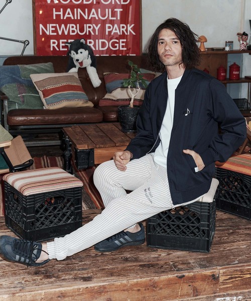 No Rain No Rainbow（ノーレインノーレインボー）の「mp14812-waffle knit pants イージーパンツ(NR26S-02)（その他パンツ・メンズ・ネイビー×ホワイト/ブラック/グレー×ホワイト・L/M/S）」の6枚目の写真