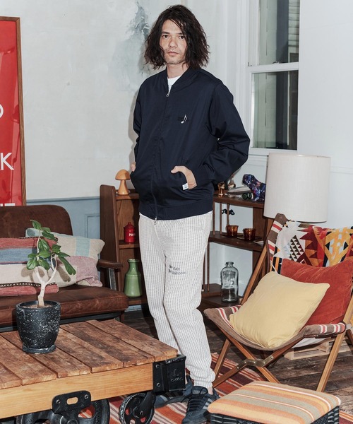 No Rain No Rainbow（ノーレインノーレインボー）の「mp14812-waffle knit pants イージーパンツ(NR26S-02)（その他パンツ・メンズ・ネイビー×ホワイト/ブラック/グレー×ホワイト・L/M/S）」の8枚目の写真