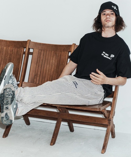 No Rain No Rainbow（ノーレインノーレインボー）の「mp14812-waffle knit pants イージーパンツ(NR26S-02)（その他パンツ・メンズ・ネイビー×ホワイト/ブラック/グレー×ホワイト・L/M/S）」の16枚目の写真