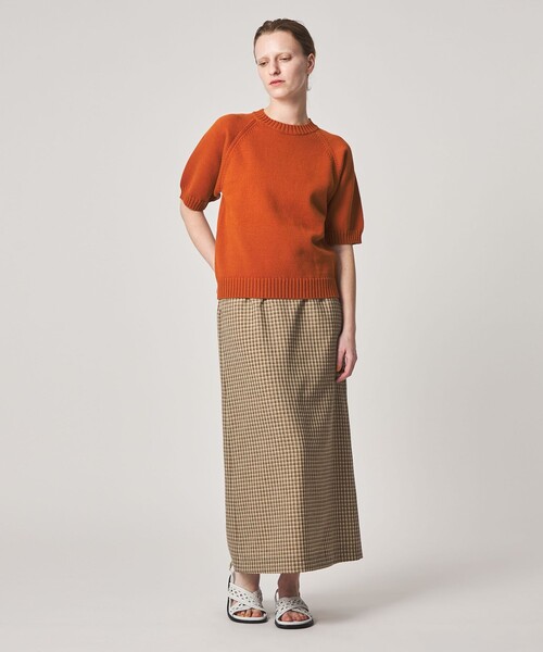 Steven Alan（スティーブンアラン）の「＜Steven Alan＞チェック ロング スカート（スカート・レディース・ライトブルー/ネイビー/ブラウン・L/M/S）」の6枚目の写真