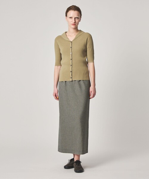 Steven Alan（スティーブンアラン）の「＜Steven Alan＞チェック ロング スカート（スカート・レディース・ライトブルー/ネイビー/ブラウン・L/M/S）」の8枚目の写真