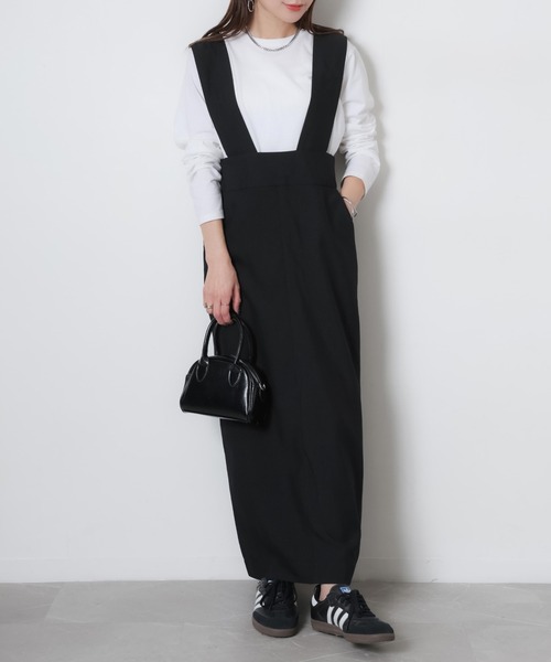 Riberry（リベリー）の「タイトジャンパースカート（ジャンパースカート・レディース・ブラック・FREE）」の12枚目の写真