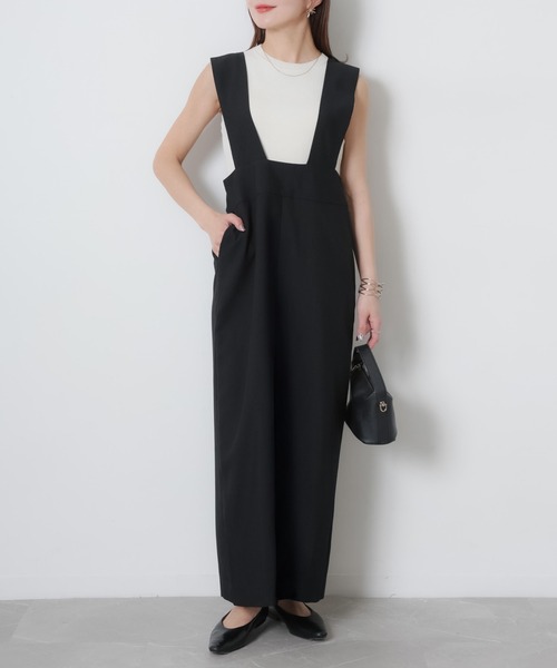 Riberry（リベリー）の「タイトジャンパースカート（ジャンパースカート・レディース・ブラック・FREE）」の6枚目の写真