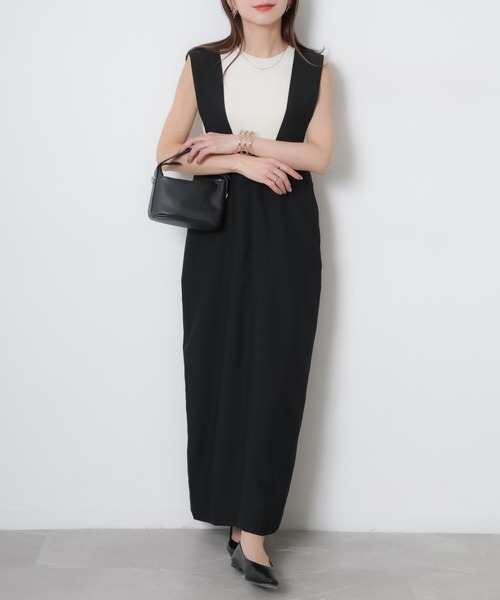 Riberry（リベリー）の「タイトジャンパースカート（ジャンパースカート・レディース・ブラック・FREE）」の9枚目の写真