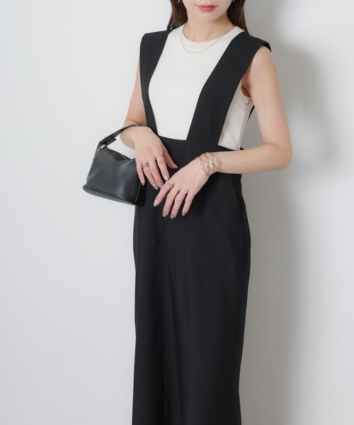 Riberry（リベリー）の「タイトジャンパースカート（ジャンパースカート・レディース・ブラック・FREE）」の7枚目の写真