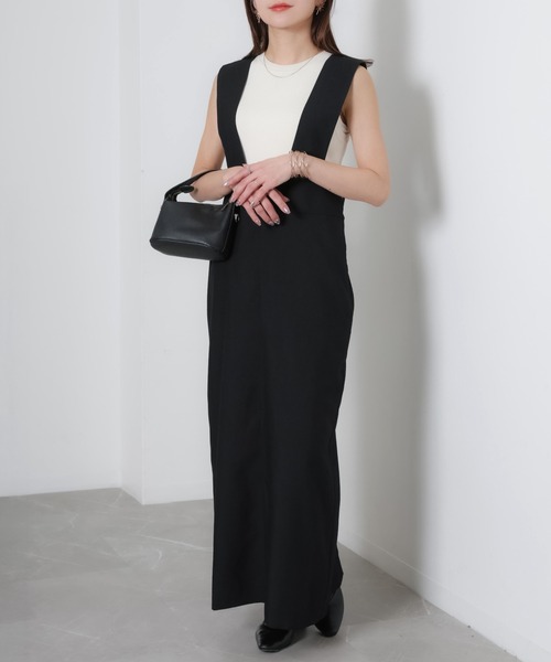 Riberry（リベリー）の「タイトジャンパースカート（ジャンパースカート・レディース・ブラック・FREE）」の11枚目の写真