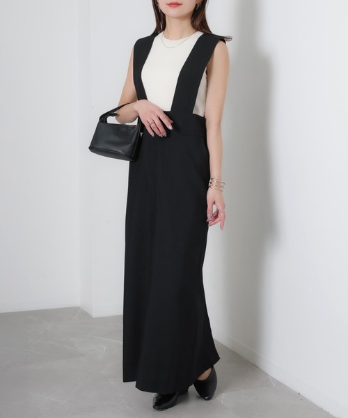 Riberry（リベリー）の「タイトジャンパースカート（ジャンパースカート・レディース・ブラック・FREE）」の3枚目の写真