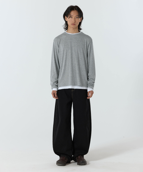 JUAN HOMME(ジュアンオム)の「レイヤードロングスリーブ (グレー)(Tシャツ/カットソー・メンズ・その他・X-LARGE/MEDIUM/LARGE)」の2枚目の写真