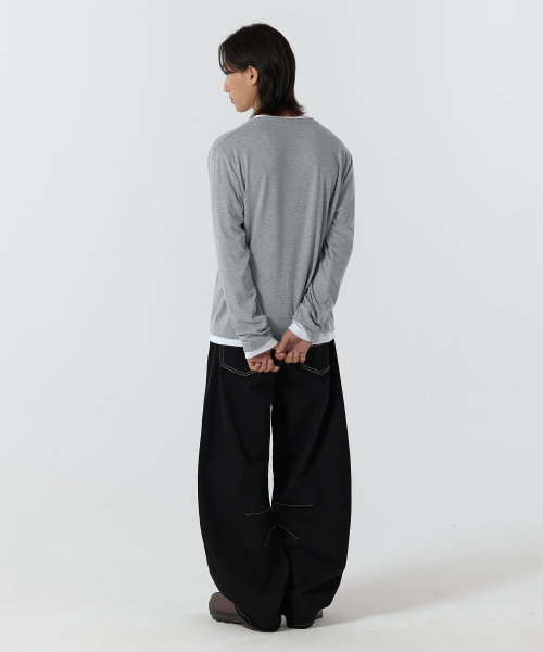 JUAN HOMME(ジュアンオム)の「レイヤードロングスリーブ (グレー)(Tシャツ/カットソー・メンズ・その他・X-LARGE/MEDIUM/LARGE)」の3枚目の写真