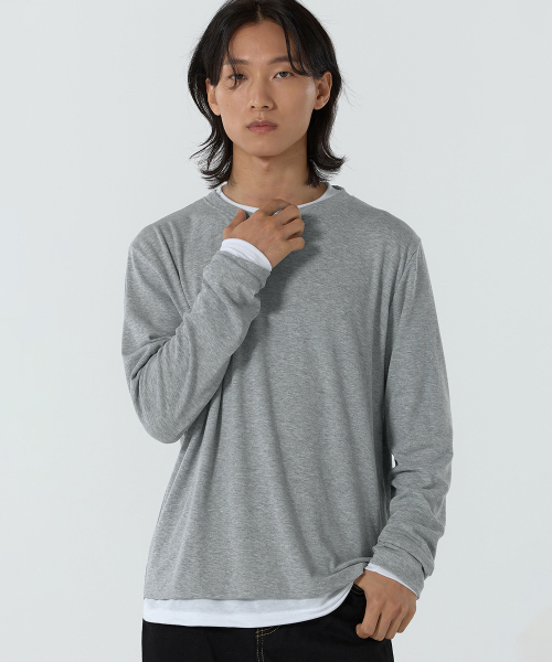 JUAN HOMME(ジュアンオム)の「レイヤードロングスリーブ (グレー)(Tシャツ/カットソー・メンズ・その他・X-LARGE/MEDIUM/LARGE)」の4枚目の写真