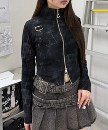 Figments（フィグメンツ）の「ベルトデザインジップトップ（Tシャツ/カットソー）」