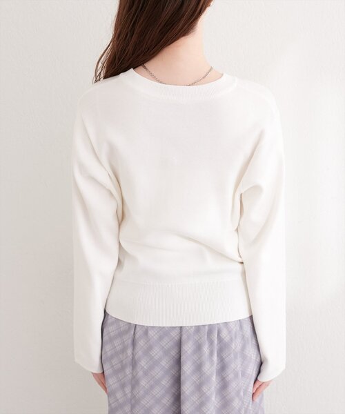 natural couture（ナチュラルクチュール）の「ロゴ刺繍ポケットカーディガン（カーディガン/ボレロ・レディース・ネイビー/ライム/レッド/チャコールグレー/オフホワイト・FREE）」の17枚目の写真