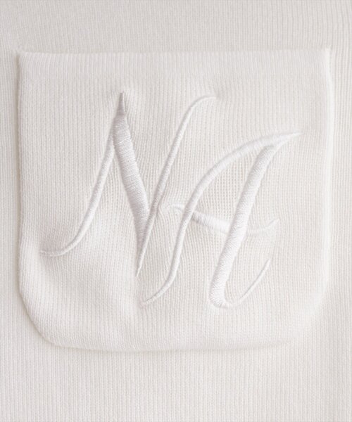 natural couture（ナチュラルクチュール）の「ロゴ刺繍ポケットカーディガン（カーディガン/ボレロ・レディース・ネイビー/ライム/レッド/チャコールグレー/オフホワイト・FREE）」の22枚目の写真